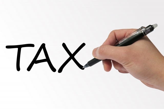 TAXの文字列を書く手